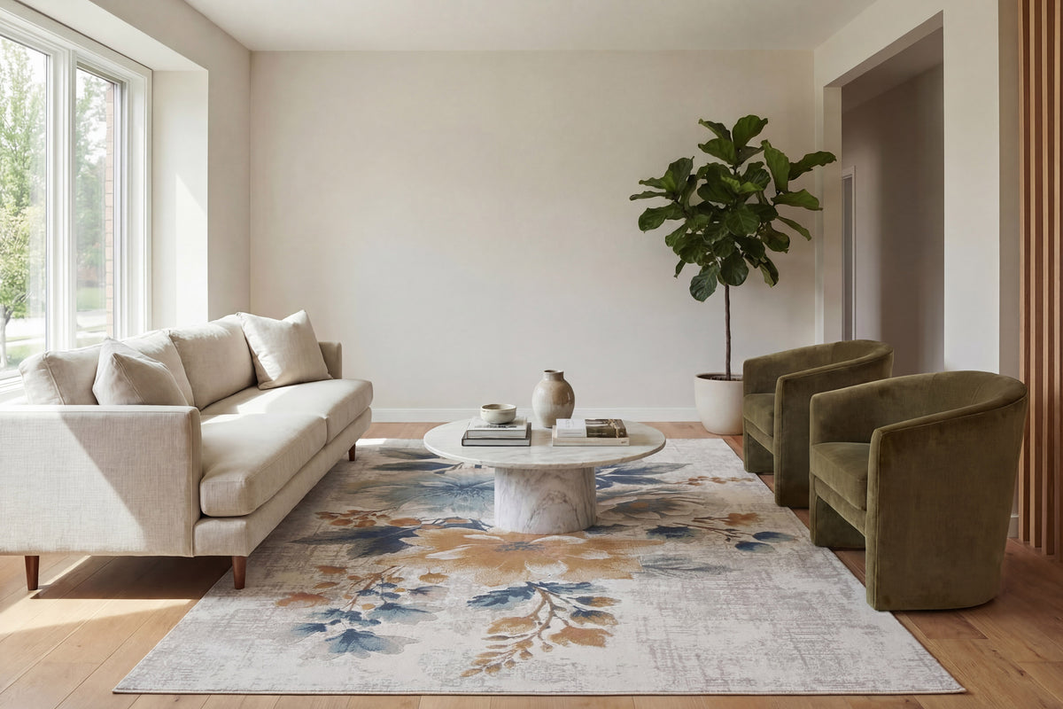 Aspire 11361 Cream/Multi rug – room scene