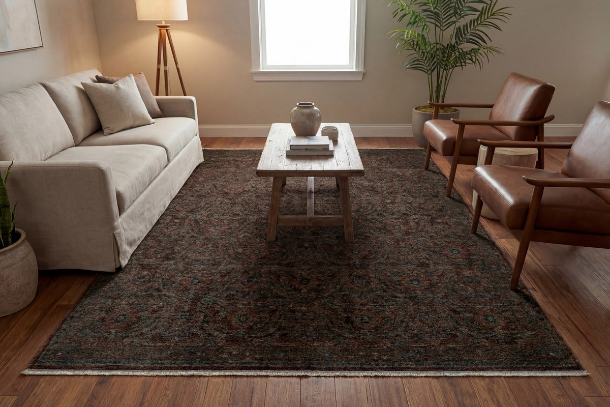 Atlanta 11757 Red/Multi rug – room scene