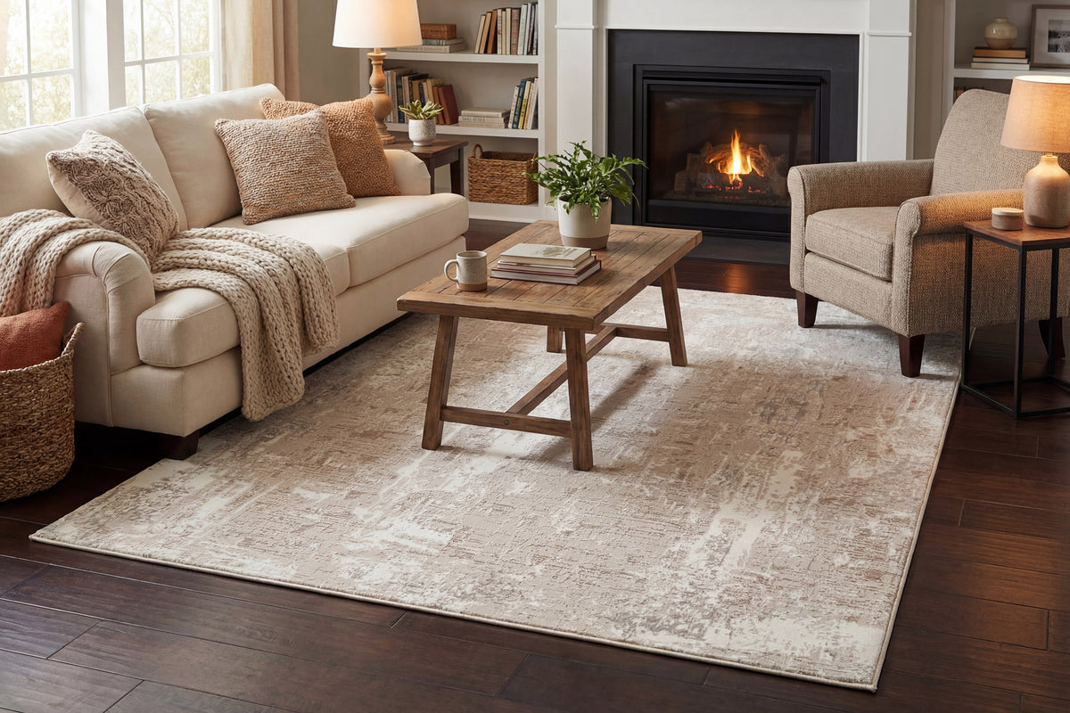 Atlas 2570 Beige/Ivory rug – room scene