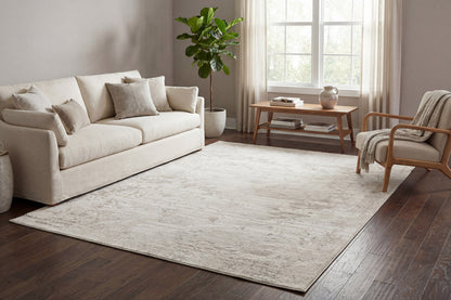 Atlas 2574 Ivory/Grey rug – room scene