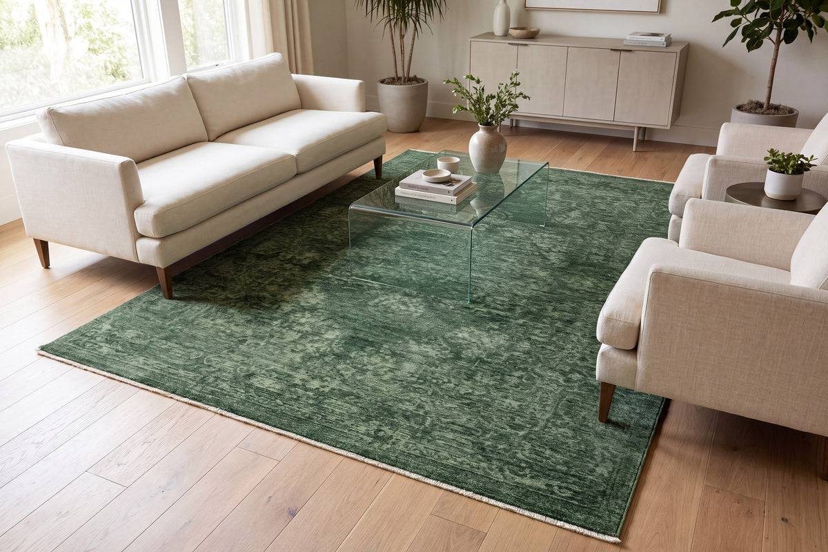 Atmos 11980 Green rug – room scene