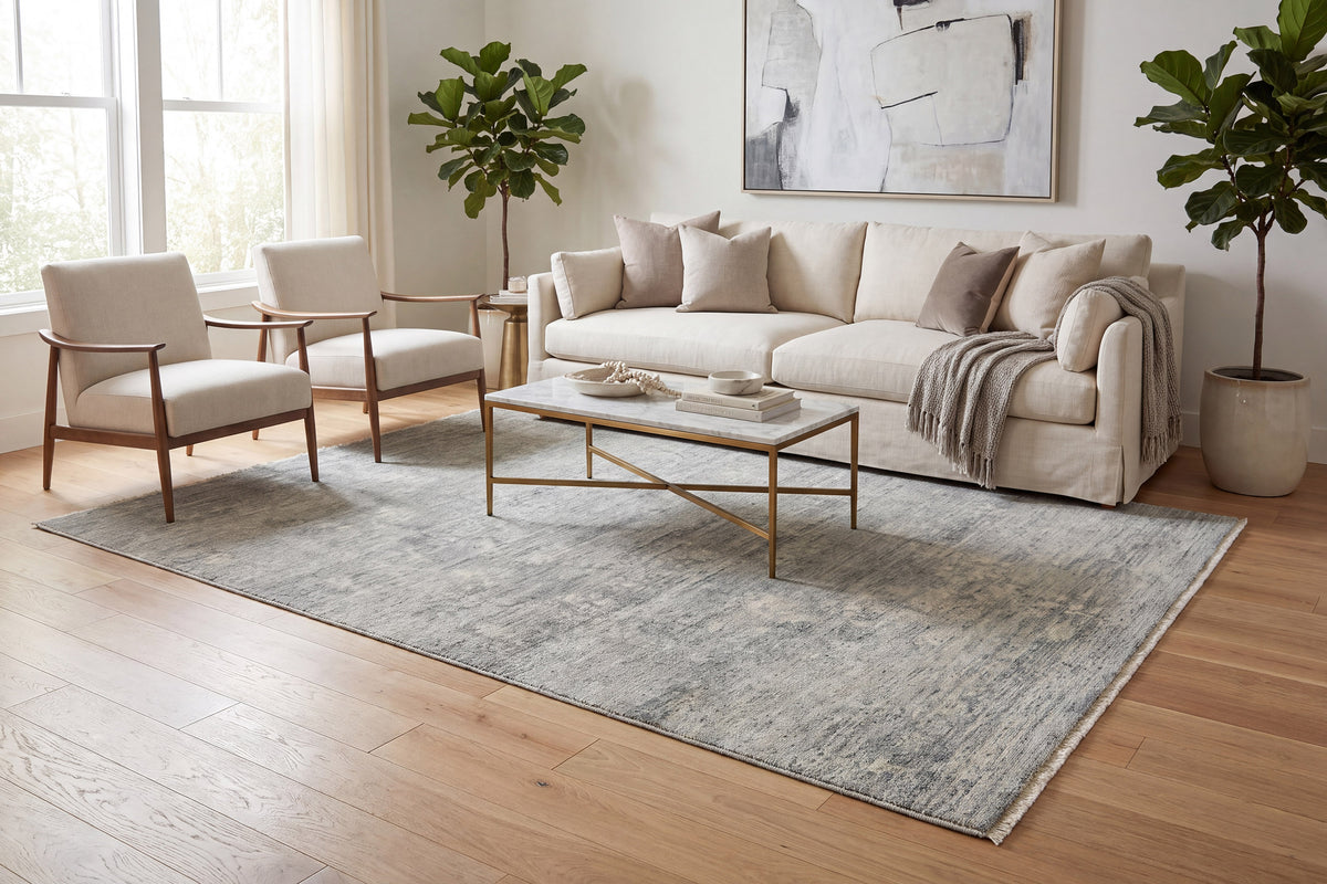 Atmos 11980 Grey/Dark Grey rug – room scene