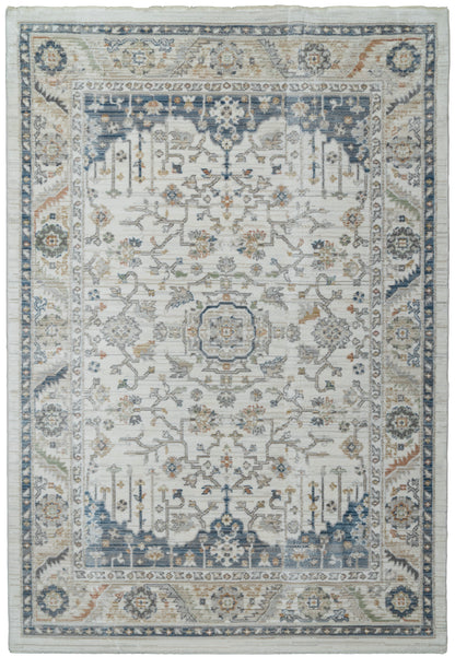 Authentic 18782 Ivory/Navy rug