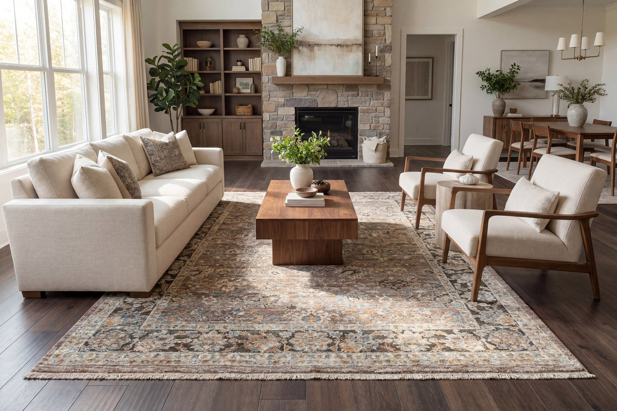 Autumn 10922 Brown/Multi rug – room scene
