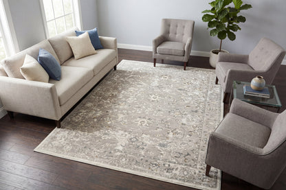 Azure 12580 Cream/Grey/Blue rug – room scene