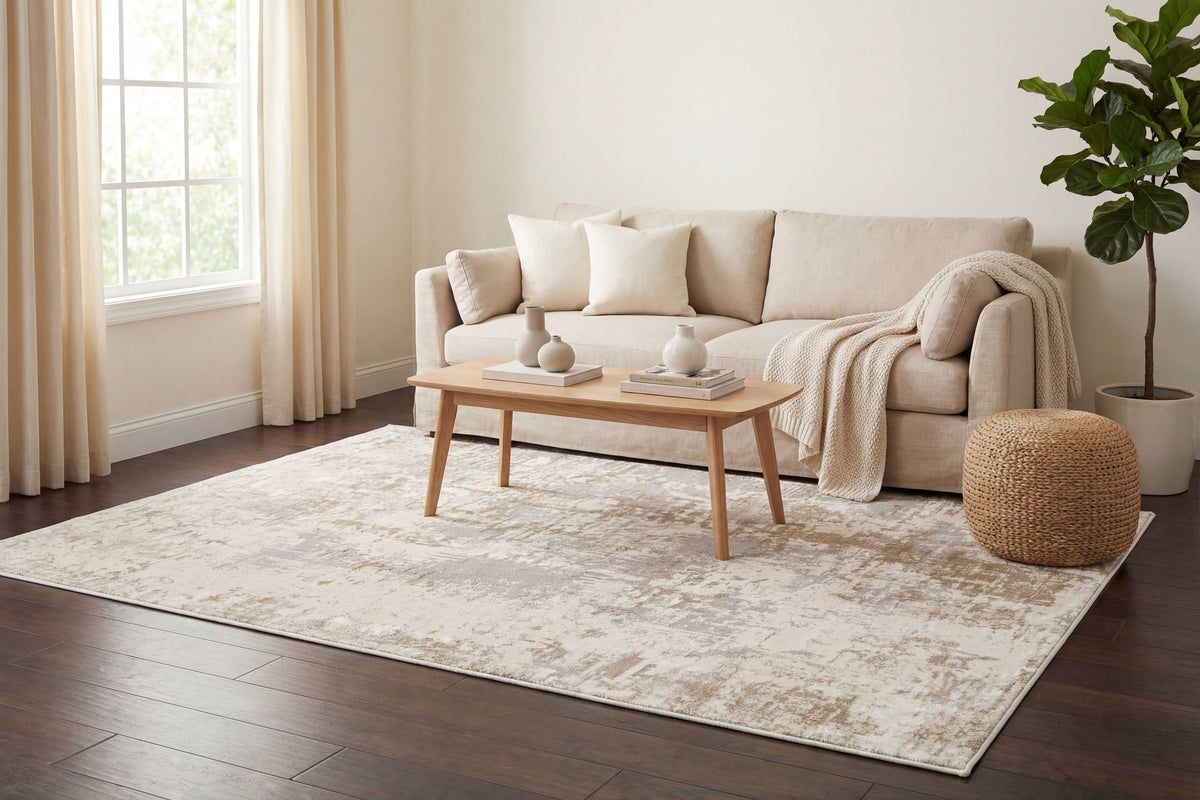 Azure 12581 Ivory/Beige/Grey rug – room scene