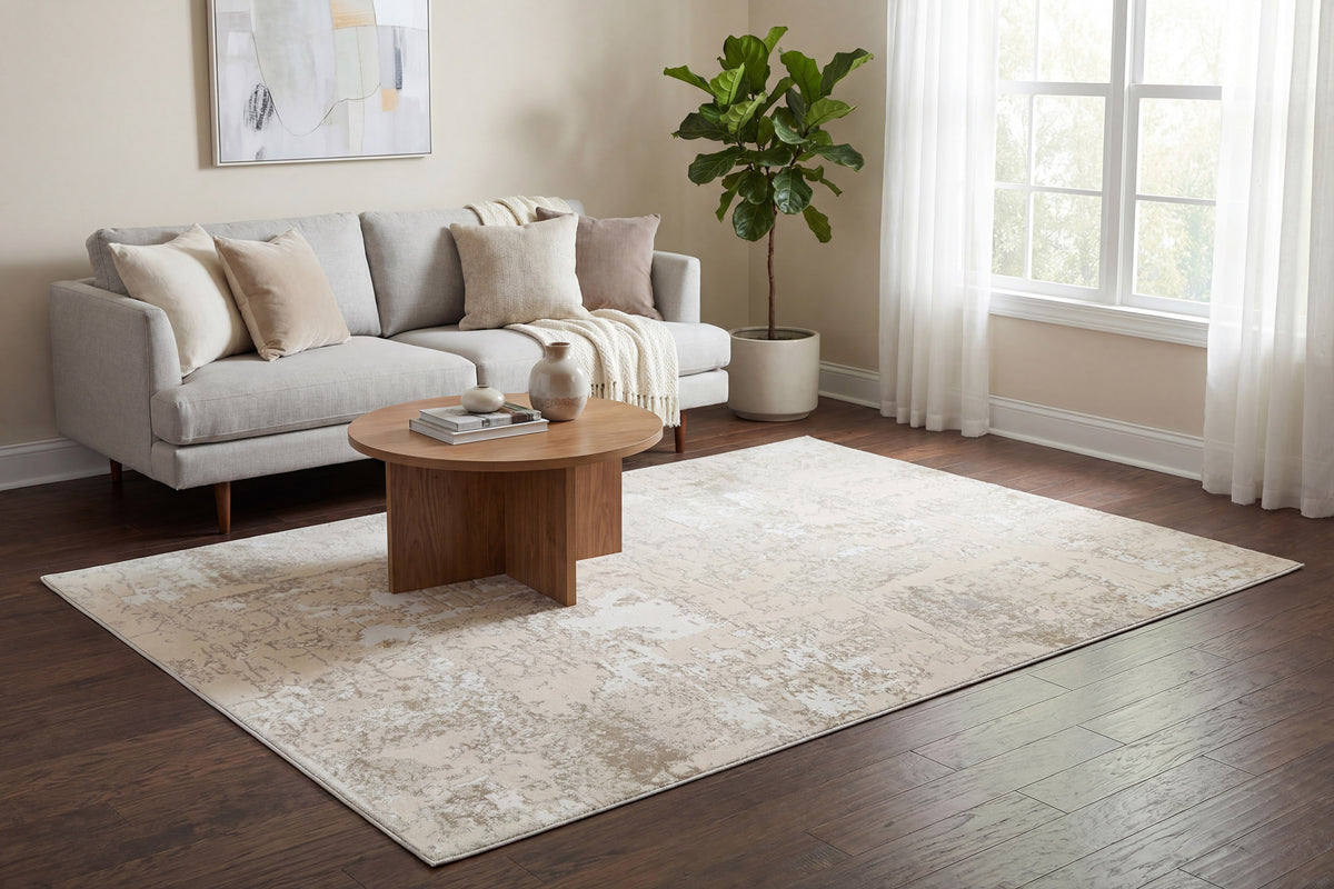 Azure 12585 Ivory/Beige/Grey rug – room scene