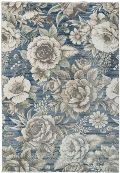 Botanica 13361 Navy/Beige rug