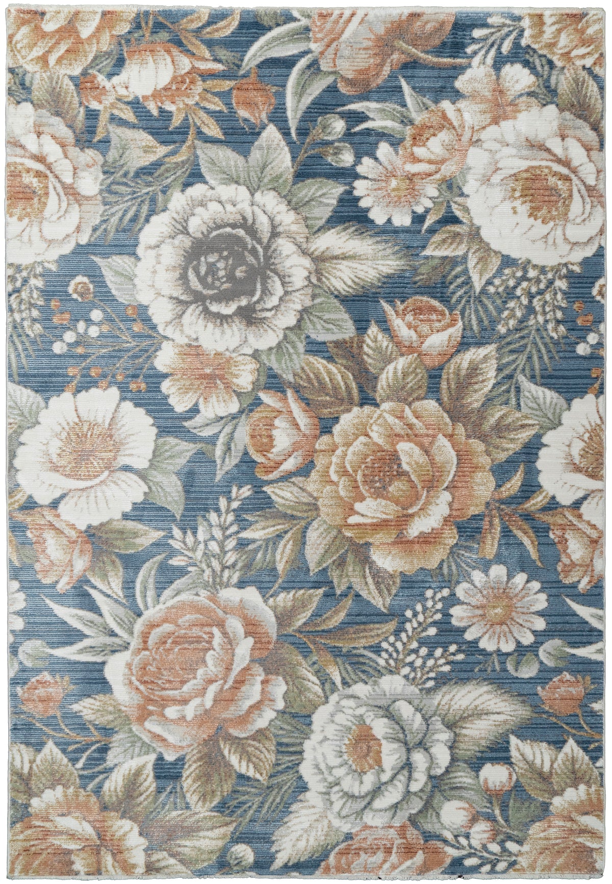Botanica 13361 Navy/Beige/Coral rug