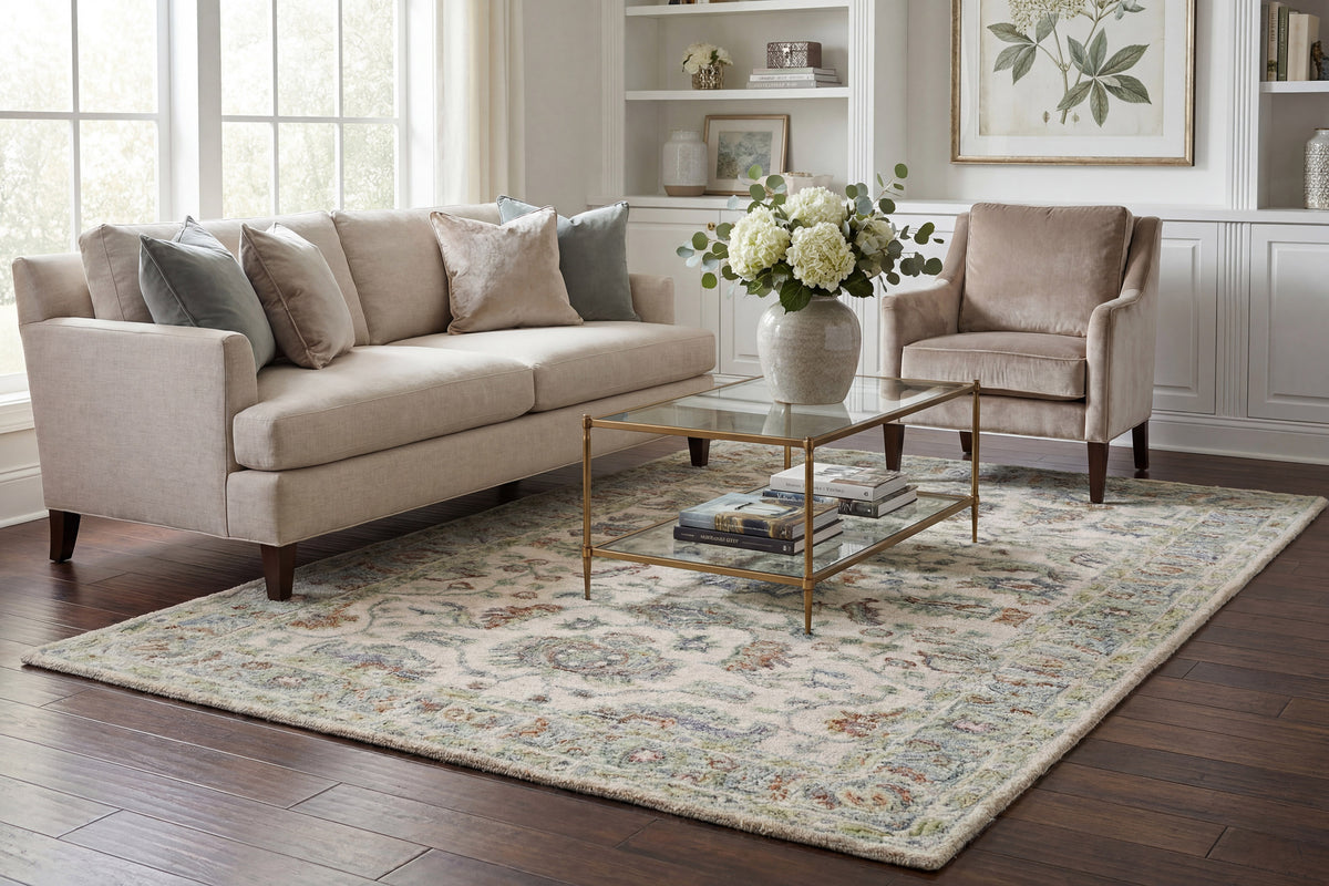 Daisy 9086 Beige/Multi rug – room scene