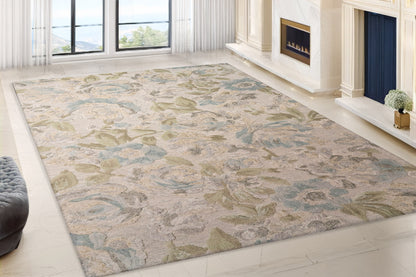 Daisy 9092 Sage/Multi rug – room scene