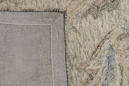 Daisy 9094 Grey/Blue rug – corner detail