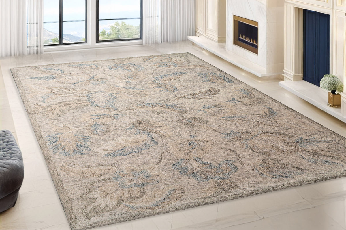 Daisy 9094 Grey/Blue rug – room scene