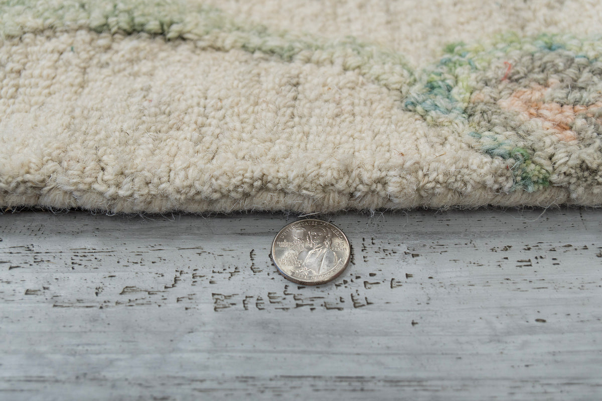Daisy 9095 Beige/Sage/Rust rug – pile detail