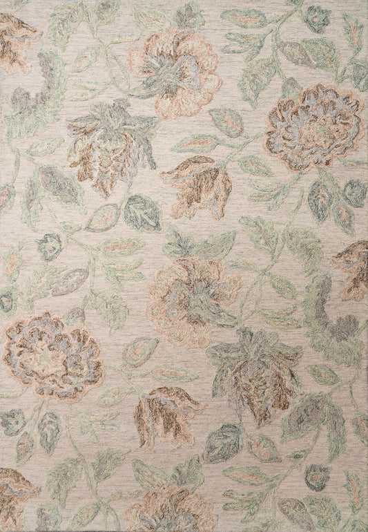 Daisy 9095 Beige/Sage/Rust rug-My Rug World