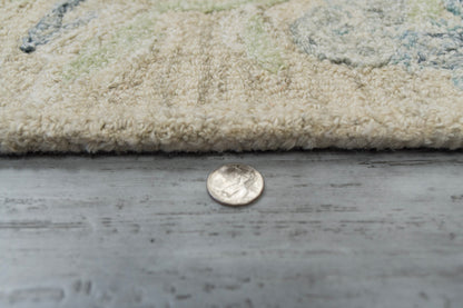 Daisy 9096 Beige/Sage/Blue rug – pile detail
