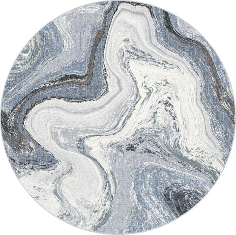 Eclipse 63436 Grey/Cream rug – round