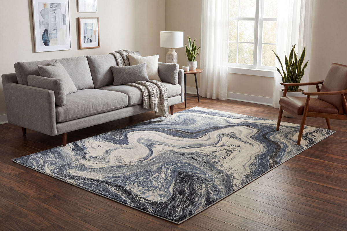Eclipse 63436 Grey/Cream rug – room scene