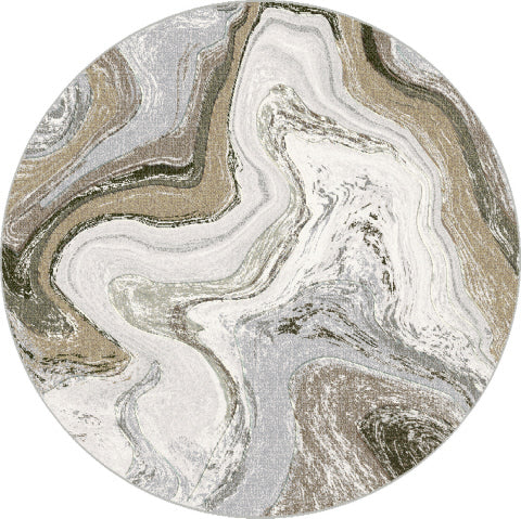 Eclipse 63436 Cream/Mocha rug – round