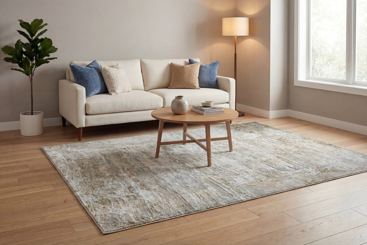 Eden 10940 Cream/Gold rug – room scene