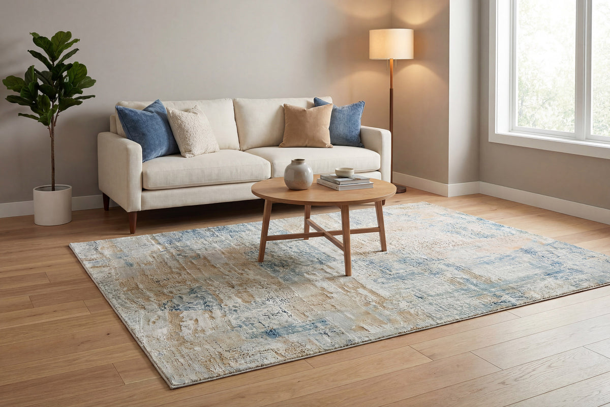 Eden 10941 Cream/Beige/Blue rug – room scene