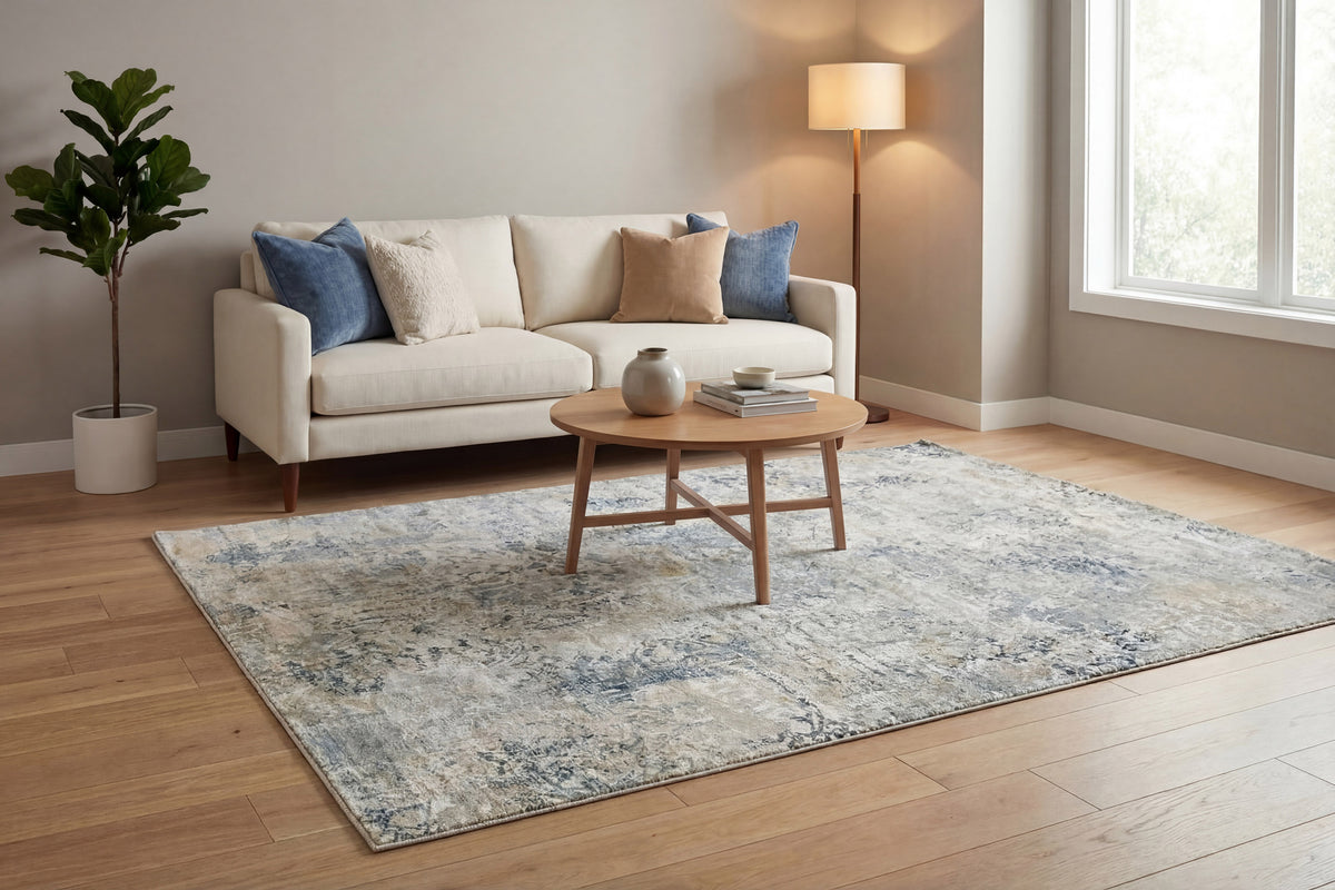 Eden 10944 Cream/Beige/Navy rug – room scene