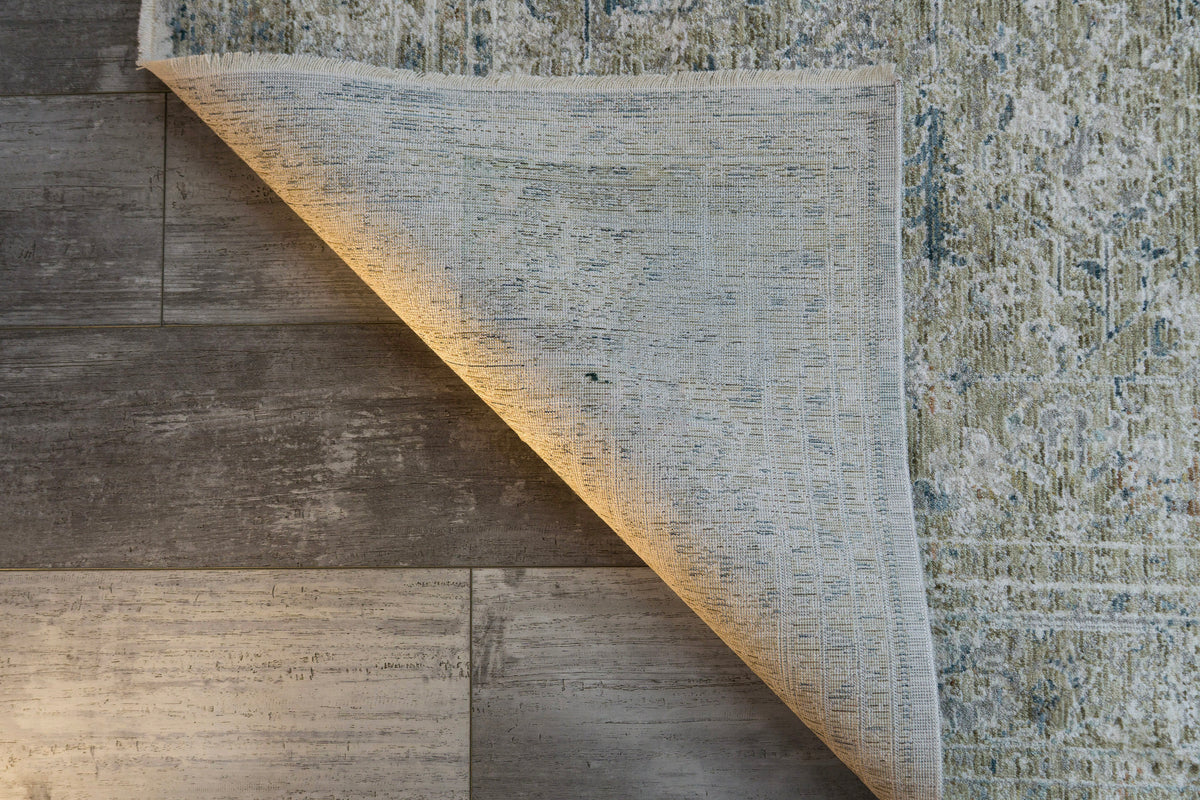 Flare 14741 Beige/Ivory/Blue rug – corner detail