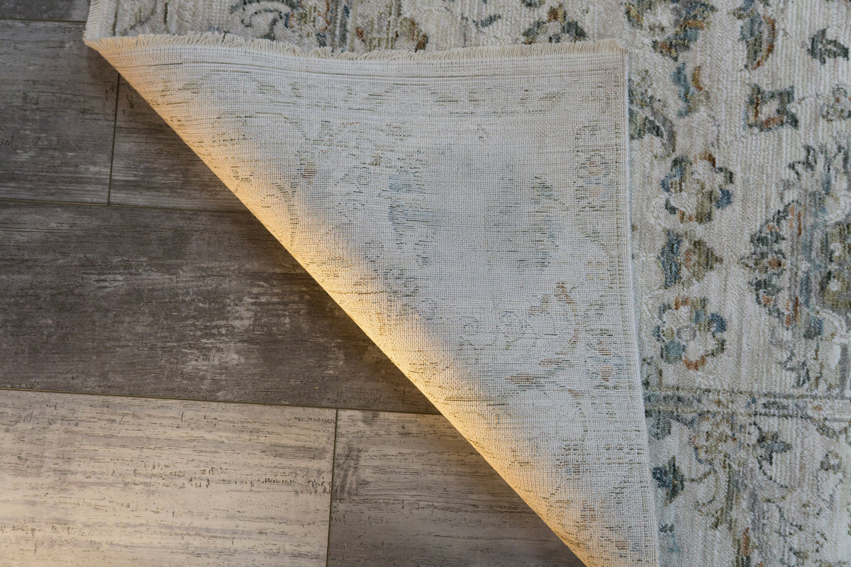 Flare 14742 Beige/Blue rug – corner detail