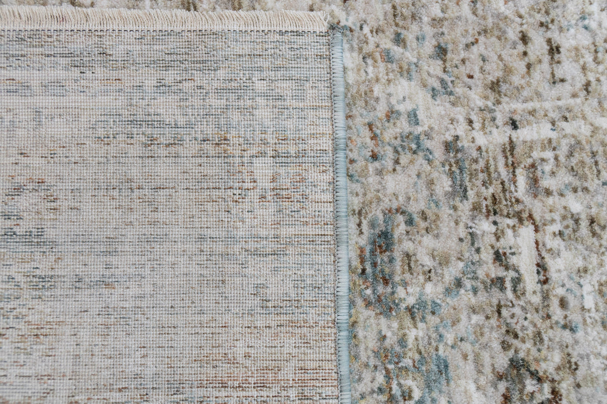 Flare 14743 Beige/Ivory/Blue rug – corner detail