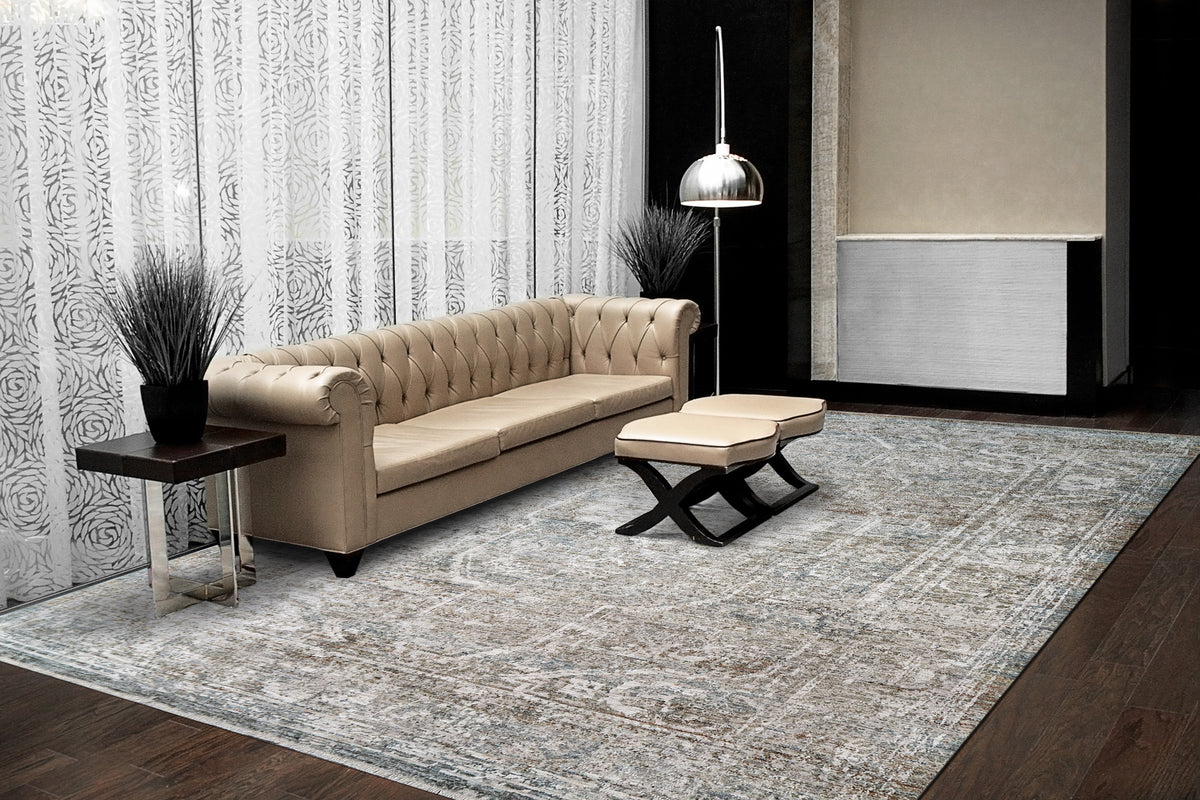 Flare 14743 Beige/Ivory/Blue rug – room scene
