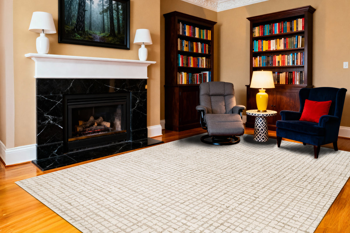 Harmony 59003 Ivory/Beige rug – room scene