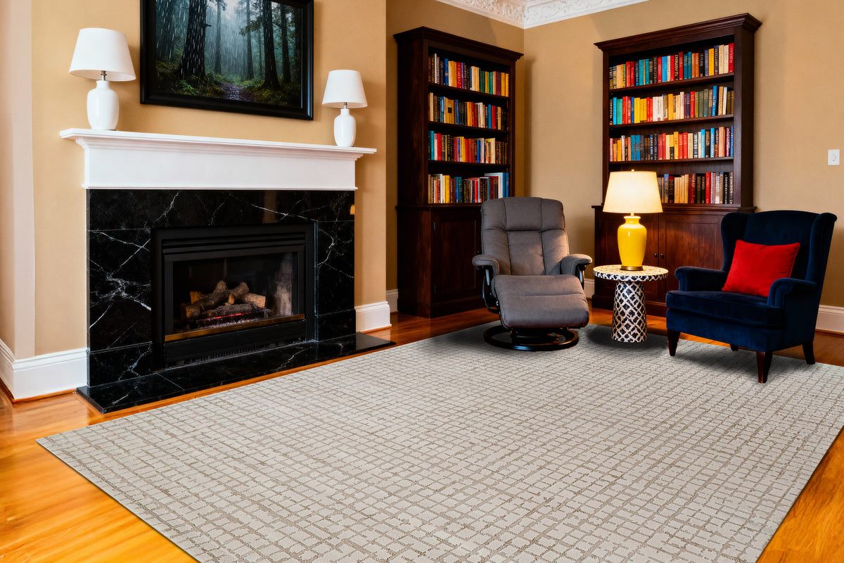 Harmony 59003 Beige/Grey rug – room scene