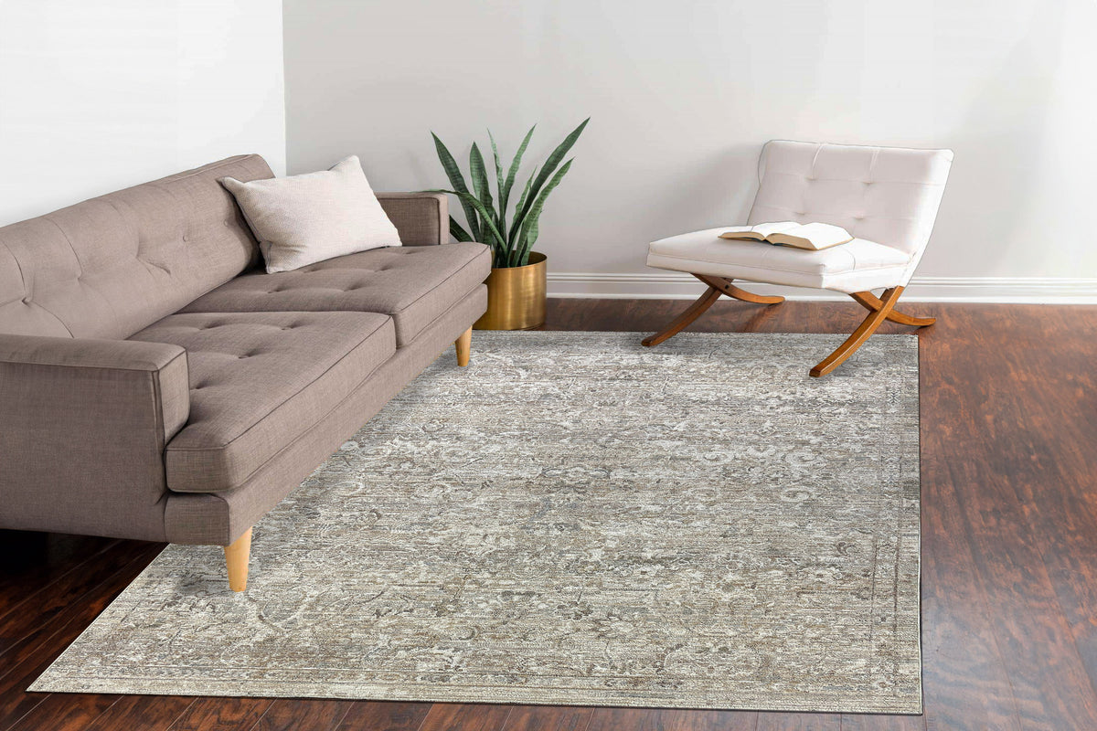Kyra 13704 Cream/Grey rug – room scene