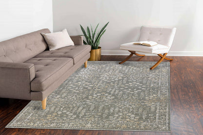 Kyra 13705 Grey/Dark Grey rug – room scene
