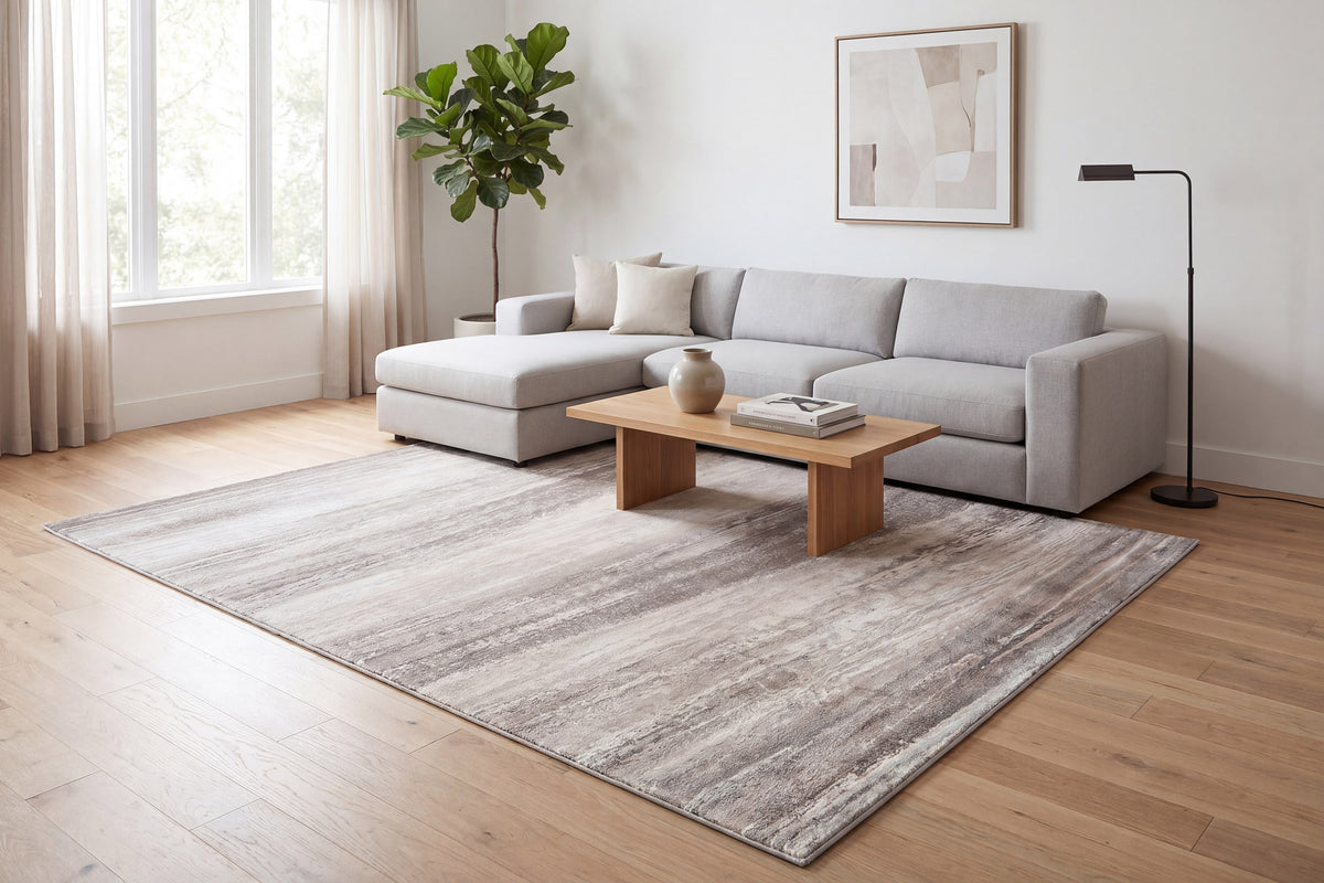 Lazer 12675 Grey/Dark Grey rug – room scene
