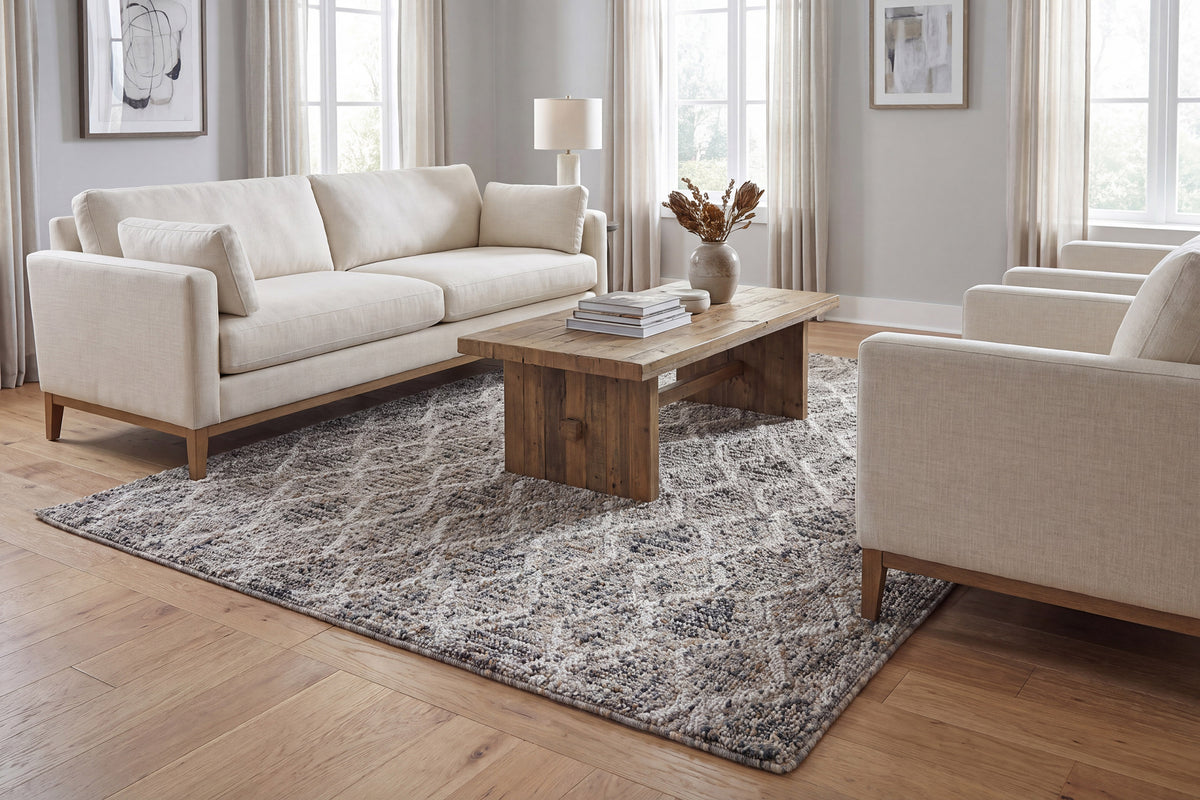 Leon 13605 Grey/Beige rug – room scene