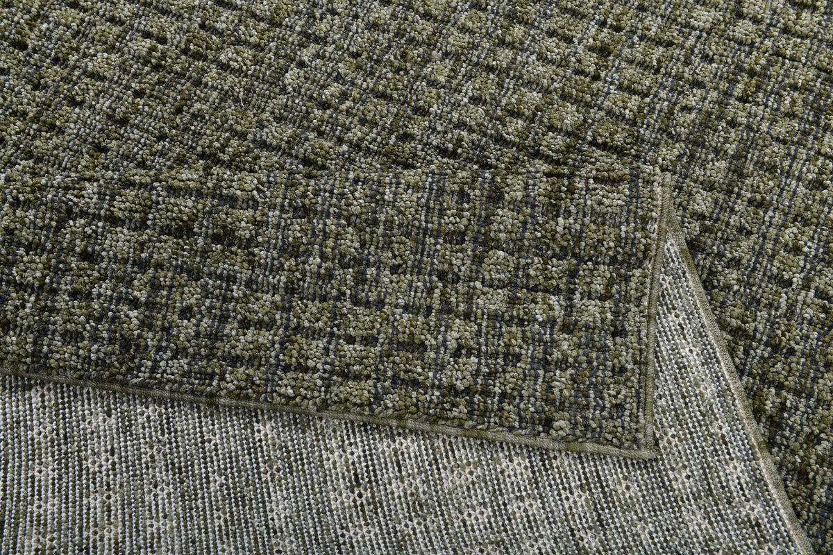 Leon 13611 Dark Green rug – corner detail