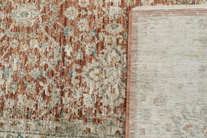 Luminous 17603 Rust/Cream rug – corner detail