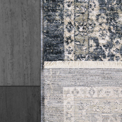 Octo 6907 Navy/Ivory rug – corner detail