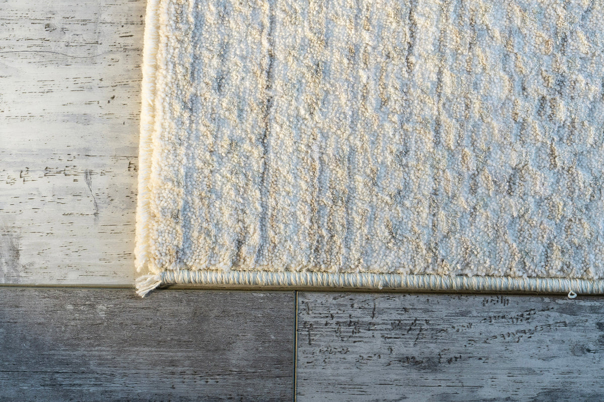 Olivia 12732 Ivory/Grey rug – corner detail