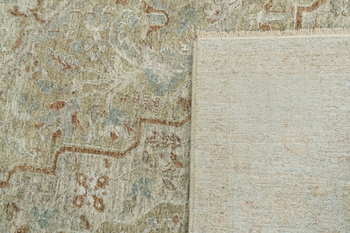 Pacific 15941 Beige/Cream/Coral rug – corner detail