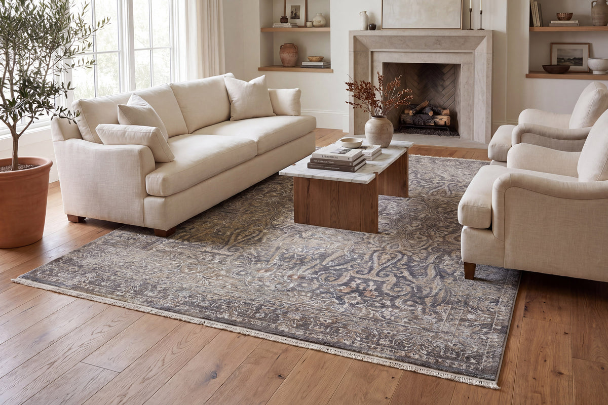 Pandora 17641 Brown/Beige/White rug – room scene