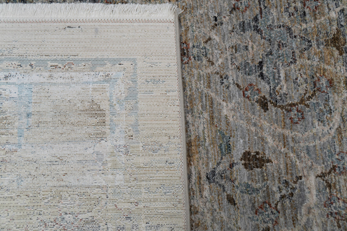 Pandora 17642 Navy/Beige rug – corner detail