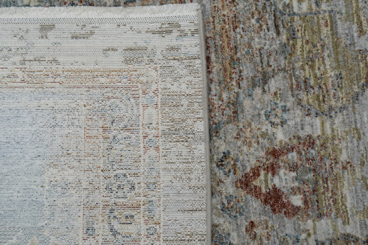 Pandora 17652 Rust/Blue/Multi rug – corner detail