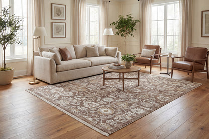 Patara 10568 Rust/Brown/Ivory rug – room scene