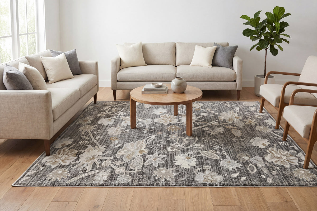 Saffron 16615 Grey/Beige/Multi rug – room scene