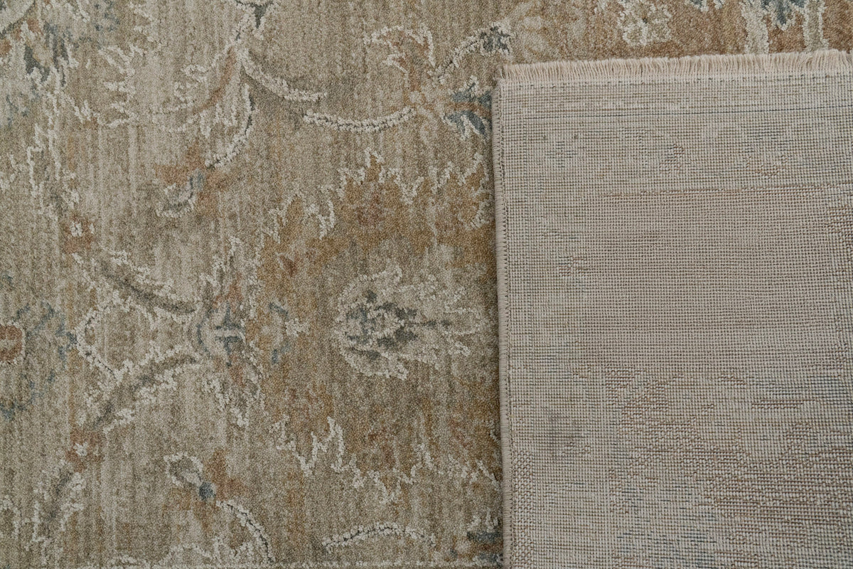 Solace 17922 Cream/Grey/Rust rug – corner detail