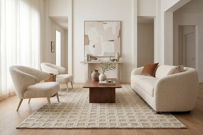 Teak 12801 Cream rug – room scene