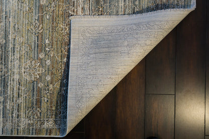 Trevi 13254 Beige/Cream/Blue rug – corner detail