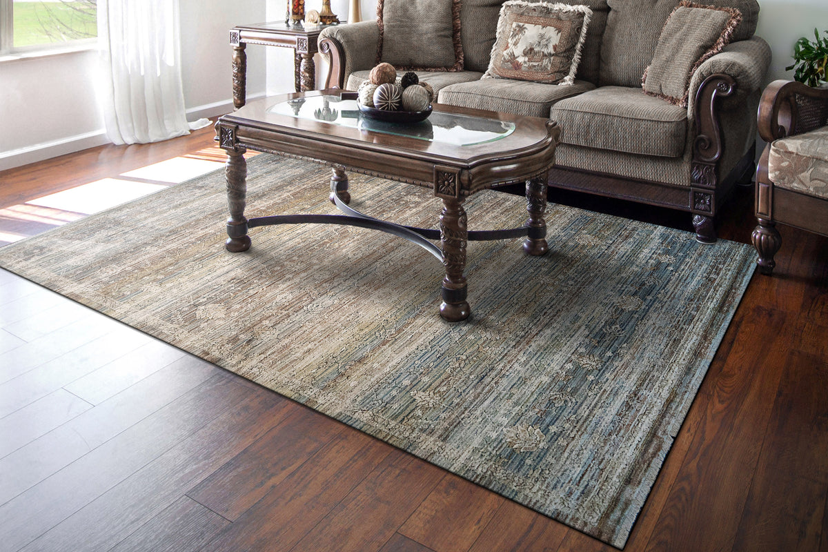 Trevi 13254 Beige/Cream/Blue rug – room scene